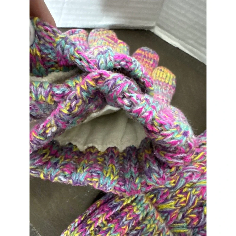 Womens Long Scarf Gloves Winter Beanie Hat Set Cold Weather Hat Scarf Glove Set